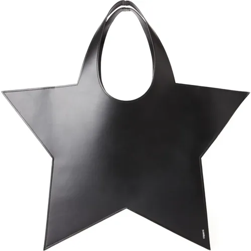 Schwarze Lederhandtasche , Damen, Größe: ONE Size - Coperni - Modalova