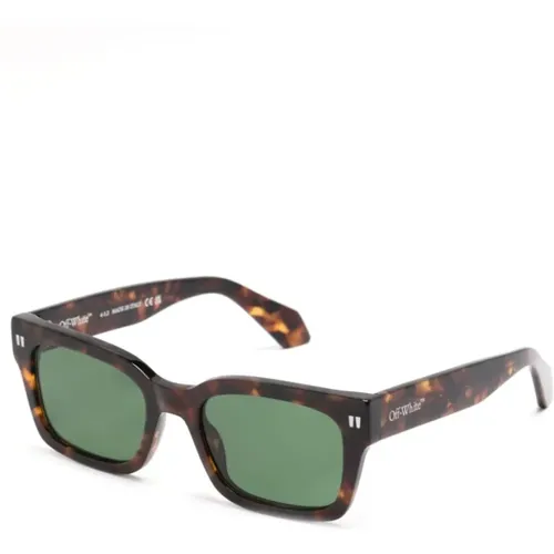 Braune Sonnenbrille mit Original-Etui,Schwarze Sonnenbrille mit Original-Etui,Sage Sonnenbrille,Sonnenbrille,Sunglasses - Off White - Modalova