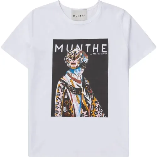 Graphic Print T-Shirt , female, Sizes: M, 2XS, XL, S, L, 2XL - Munthe - Modalova