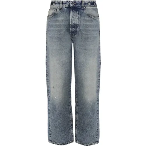 Jeans mit lockerem Schnitt und distressed Details,Straight Jeans - Darkpark - Modalova