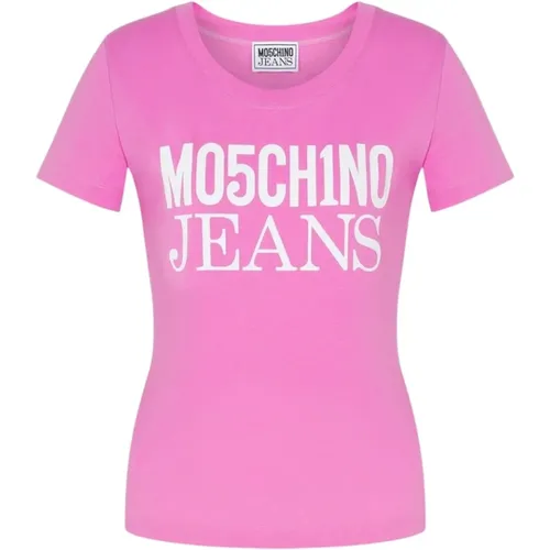Stylisches T-Shirt , Damen, Größe: S - Moschino - Modalova