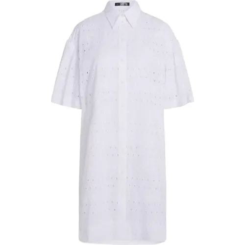 Cotton Embroidered Shirtdress , female, Sizes: M, XS - Karl Lagerfeld - Modalova