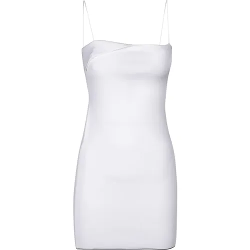 Weiße ärmellose Viskosekleid Mini Länge , Damen, Größe: 2XS - Jacquemus - Modalova