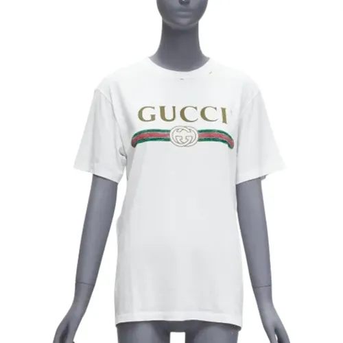 Pre-owned Cotton tops , female, Sizes: 2XS - Gucci Vintage - Modalova