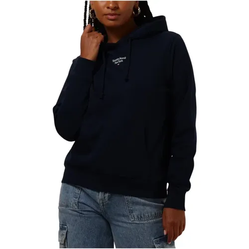 Essential Logo 2 Hoodie Navy , Damen, Größe: M - Tommy Jeans - Modalova