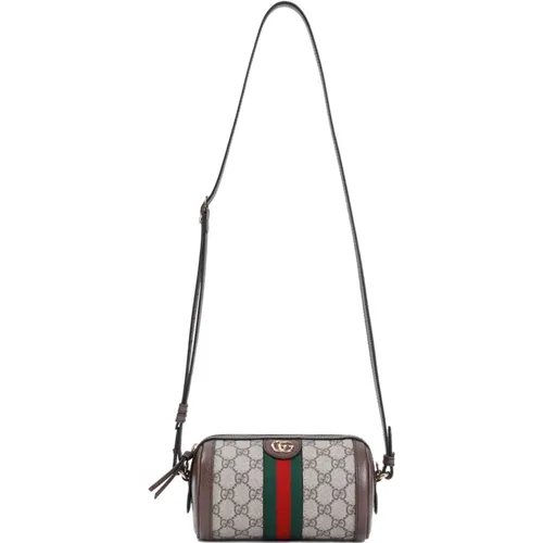 Beige & Ebony Shoulder Bag , female, Sizes: ONE SIZE - Gucci - Modalova