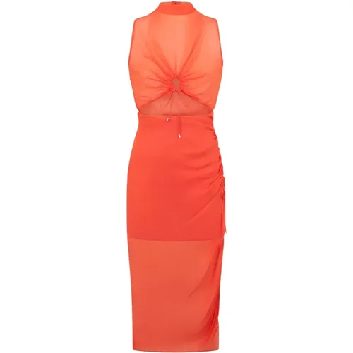 Fluorescent Dress with Cut-Out Detail , female, Sizes: M, XS, S, 2XS - PATRIZIA PEPE - Modalova