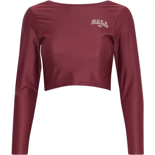 Stylish Sport Sweatshirt Bordeaux , female, Sizes: XS, M, S - Ball - Modalova