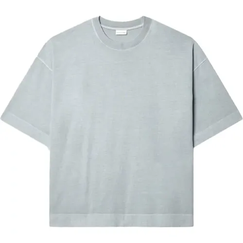 Graues Baumwoll-T-Shirt mit Oversized-Schnitt - Dries Van Noten - Modalova