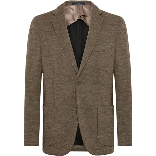 Woll-Jersey-Blazer Stil Bari , Herren, Größe: 2XL - Boggi Milano - Modalova