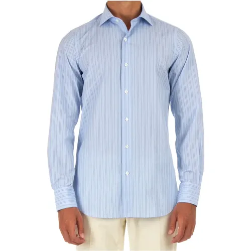 Clear Slim Fit Shirt , male, Sizes: 3XL, XL, 2XL, L, M - Finamore - Modalova