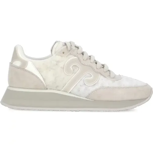 Ivory Leder Sneakers mit Woll-Einsatz , Damen, Größe: 40 EU - Wushu Ruyi - Modalova