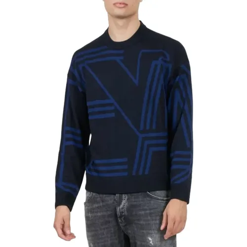 Sweaters with Crewneck and Long Sleeves , male, Sizes: XL - Emporio Armani - Modalova