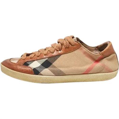 Pre-owned Canvas sneakers , female, Sizes: 4 UK - Burberry Vintage - Modalova