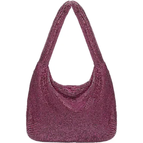 Crystal Mesh cristal-embellished bag , female, Sizes: ONE SIZE - Kara - Modalova