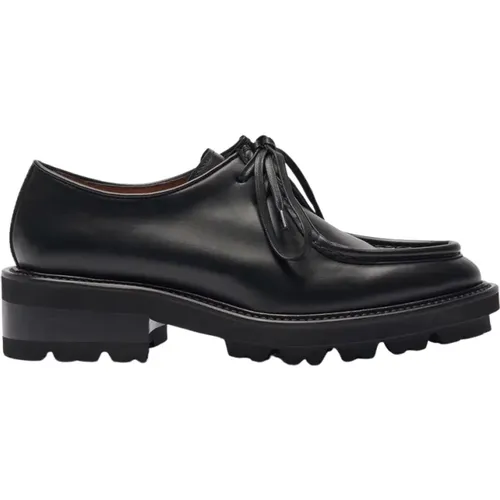 Schwarze Leder Derby Schuhe - Scarosso - Modalova