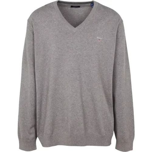 Warm and Stylish V-Neck Knitwear for Men , male, Sizes: 3XL - Gant - Modalova