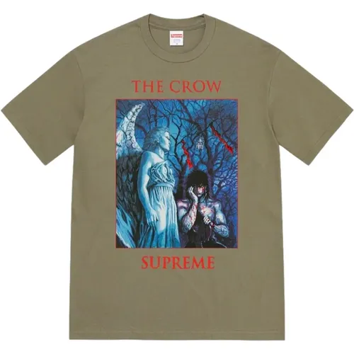 Limited Edition The Crow Tee Light Olive , male, Sizes: L - Supreme - Modalova