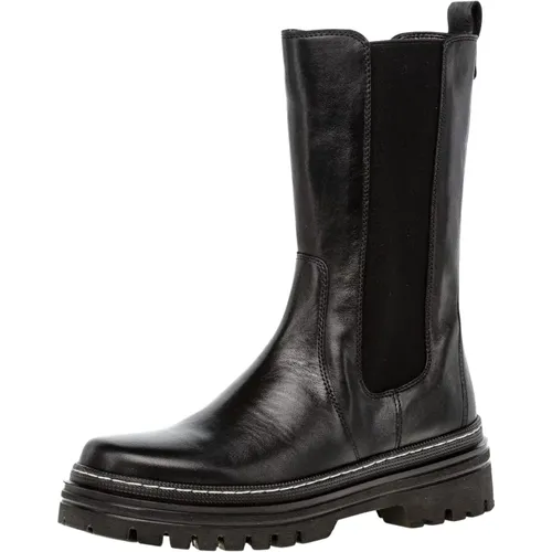 Stilvolle schwarze Leder Chelsea Boots - Gabor - Modalova