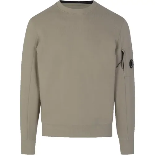 Diagonal Raised Fleece Crew Neck Sweatshirt - C.P. Company - Modalova