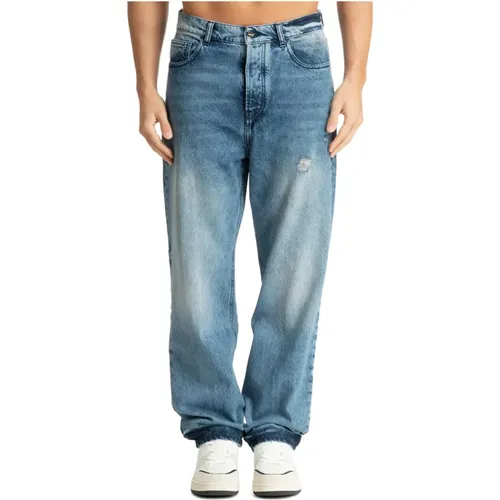 Klassische Denim Jeans mit Logo-Details , Herren, Größe: W32 - BARROW - Modalova