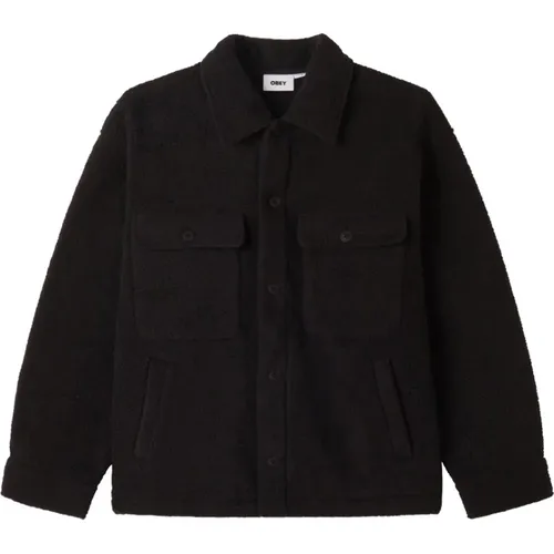 Schwarze Urban Shirt Jacke , Herren, Größe: L - Obey - Modalova