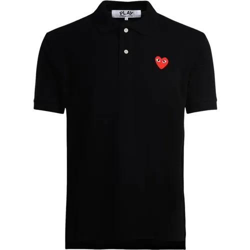 Polo Shirt with Red Heart , male, Sizes: M, XL - Comme des Garçons Play - Modalova