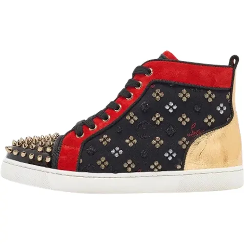 Pre-owned Fabric sneakers , female, Sizes: 6 1/2 UK - Christian Louboutin Pre-owned - Modalova