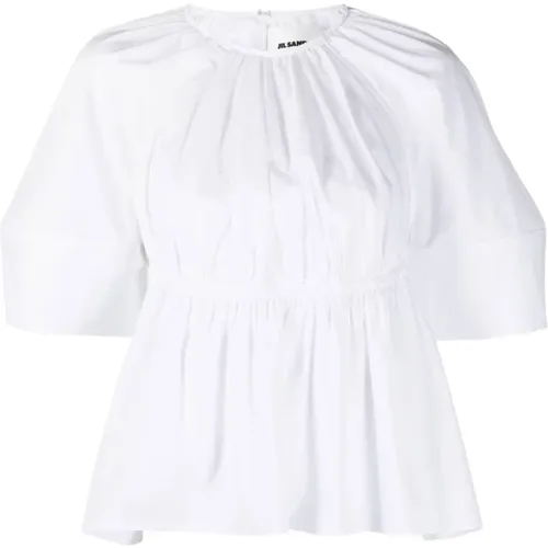 Peplum Waist Cut-Out Top , female, Sizes: S - Jil Sander - Modalova