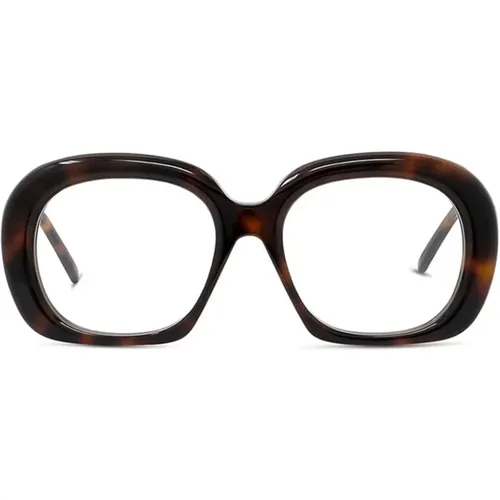 Dark Havana Round Eyeglasses , female, Sizes: ONE SIZE - Loewe - Modalova