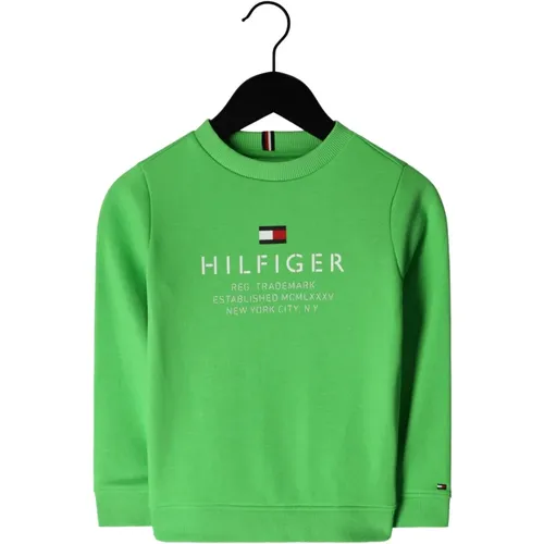 Jungen Logo Sweatshirt Grün - Tommy Hilfiger - Modalova
