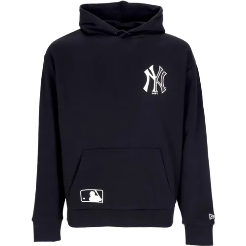 MLB Half Logo Oversized Hoodie Schwarz , Herren, Größe: XL - new era - Modalova