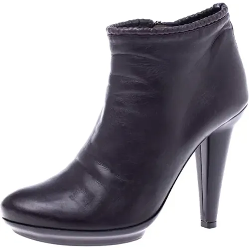 Pre-owned Leather boots , female, Sizes: 5 UK - Bottega Veneta Vintage - Modalova