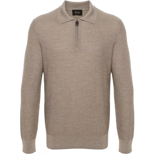 Wool Polo Shirt , male, Sizes: XL, 2XL - Brioni - Modalova