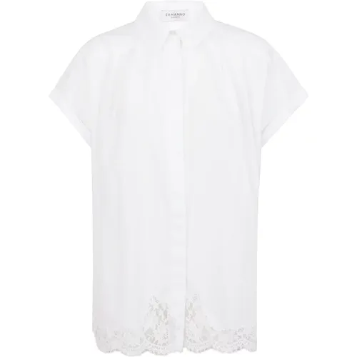 Cotton Lace Shirt Tunisia , female, Sizes: S - Ermanno Scervino - Modalova