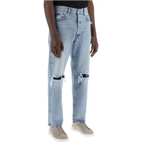 S destroyed jeans with distressed details , male, Sizes: W32 - Agolde - Modalova