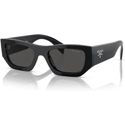 A01S Sunglasses in with Dark Gray Lenses , unisex, Sizes: 53 MM - Prada - Modalova