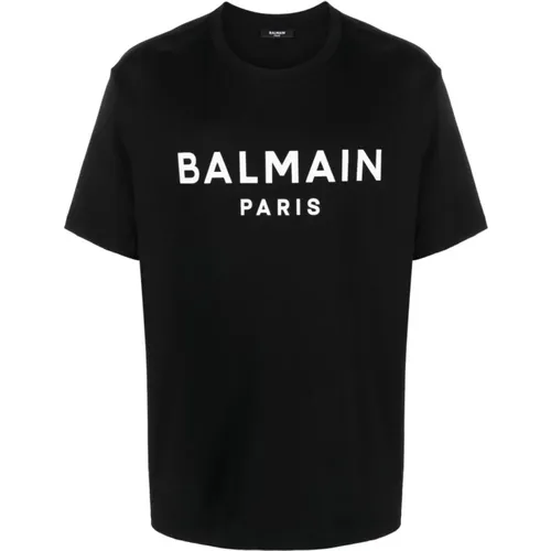 Logo Print T-shirt for Men , male, Sizes: M, S - Balmain - Modalova