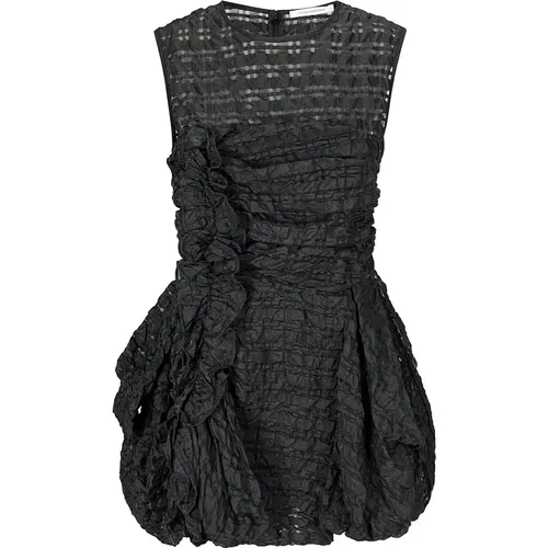 Check Seersucker Midi Dress , female, Sizes: S, XS - Cecilie Bahnsen - Modalova