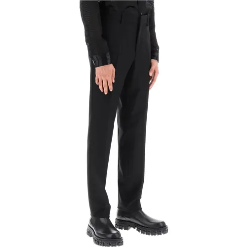 Tailoring Cigarette Pants , male, Sizes: XL - Versace - Modalova