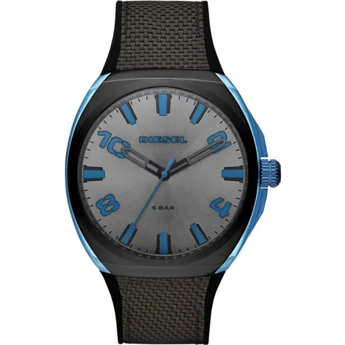 Men`s Stigg 46mm Stainless Steel Watch , male, Sizes: ONE SIZE - Diesel - Modalova