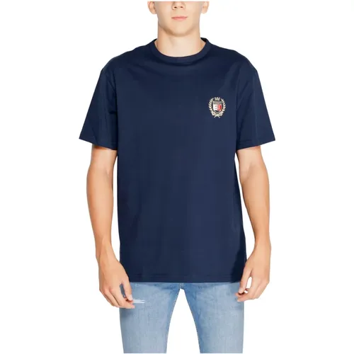 Crest T-Shirt Herren Herbst/Winter Kollektion , Herren, Größe: M - Tommy Jeans - Modalova