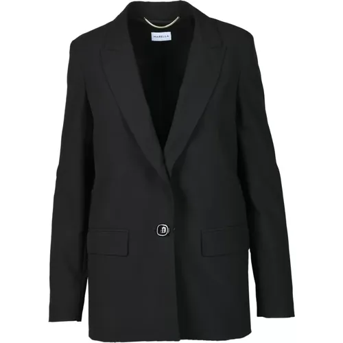 Eleganter Blazer mit Polyester-Mix , Damen, Größe: 2XS - Marella - Modalova