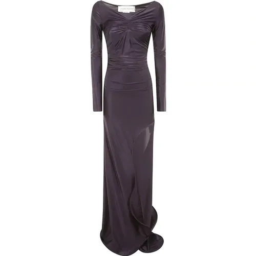 Ruffle Detail Dress Dress , female, Sizes: S - Victoria Beckham - Modalova