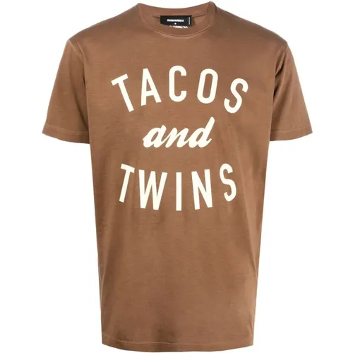 Tacos Twins T-Shirt, 100% Baumwolle - Dsquared2 - Modalova