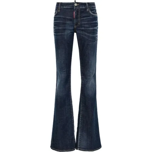 Navy Flare Jeans , female, Sizes: M, S, 2XS - Dsquared2 - Modalova