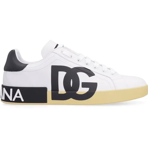 Leder Low-Top Sneakers - Dolce & Gabbana - Modalova