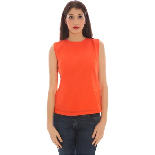 Rotes breites Schultertanktop , Damen, Größe: L - Gant - Modalova