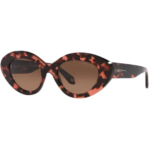 Pink Havana Sunglasses AR 8188 , female, Sizes: 50 MM - Giorgio Armani - Modalova