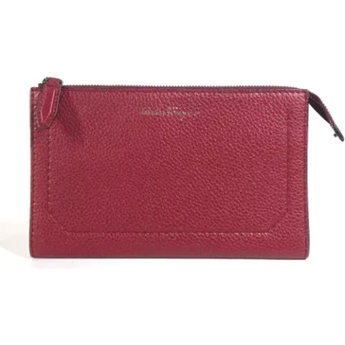 Pre-owned Leather clutches , female, Sizes: ONE SIZE - Salvatore Ferragamo Pre-owned - Modalova